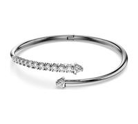 Sublima bangle, White, Ruthenium plated