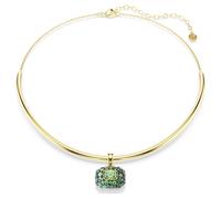 Sublima choker, Octagon cut, Green, 18K gold finish
