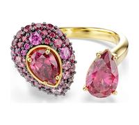Sublima cocktail ring, Pear cut, Red, 18K gold finish