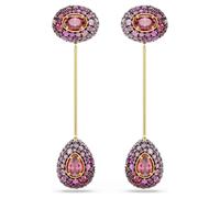 Sublima drop earrings, Pear cut, Red, 18K gold finish