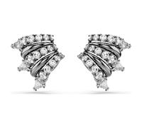 Sublima ear cuffs, White, Ruthenium plated