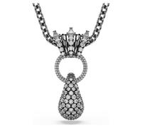 Sublima pendant, Mixed cuts, White, Ruthenium plated