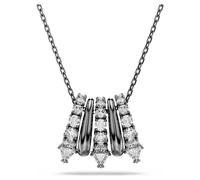 Sublima pendant, White, Ruthenium plated