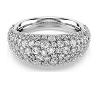 Sublima ring, White, Rhodium plated