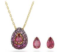 Sublima set, Set (2), Pear cut, Red, 18K gold finish