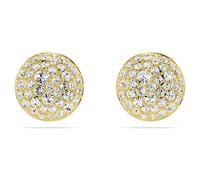 Sublima stud earrings, White, 18K gold finish