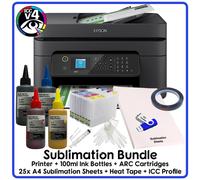 Sublimation Bundle: Epson WF-2930 All-in-One (Various Bundle Options)