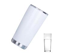 Sublimation Cups,20oz Stainless Steel Vacuum Insulated Coffee Ice Cup | Portable Blank White Sublimation Coating Straight Skinny Tumblers for Car