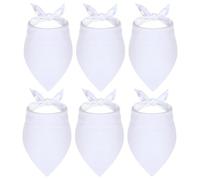Sublimation Dog Bandanas, 6 PCS Blank Dog Bandanas Solid White DIY Pet Bandanas Washable Triangle Dog Scarf Blank DIY Pet Handkerchief or Bib for Pet Birthday Party Fun Idea Gift for Large Medium Pets