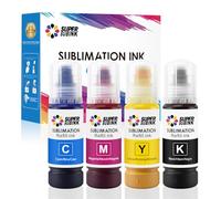 Sublimation Ink for Epson 2800 ET2803 ET2850 ET2720 ET2760 ET4800 ET15000 Heat Press Transfer Ink (Auto-Fill Anti-UV ICC-Free)