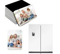 Sublimation Magnet Blanks Fridge 40pcs,6CM×9CM Personalised Sublimation Fridge Refrigerator Blank Magnetic Sticker Bright Prints for Home Office DIY Kitchen Microwave Wall Door Decor