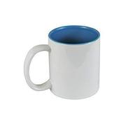 Sublimation Mug 10,11oz Colour Changing, Coloured Inner,or Rim & Handle Heat Press (Inner Light Blue x 36)