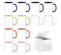 Sublimation Mugs 11 oz Set of 12 Sublimation Blank Sublimation Coffee Mugs Tazas Para Sublimar Mugs for Sublimation 6 Assorted Colors