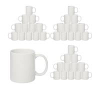 Sublimation Mugs Blank | Plain White Large Handle High Gloss AAA+ Grade Ceramic Mug for Coffee & Tea | Ideal for Gifting & DIY Projects, Heat Press Printing Mugs 11oz (Pack of 36)