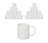 Sublimation Mugs Blank | Plain White Large Handle High Gloss AAA+ Grade Ceramic Mug for Coffee & Tea | Ideal for Gifting & DIY Projects, Heat Press Printing Mugs 11oz (Pack of 24)