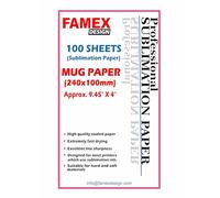 Sublimation Paper for PRE Cut Mug Size 100mm X 240mm - 100 Sheets, Compatible with Epson, Sawgrass, Ricoh, Brother Sublimation Printers (120g)