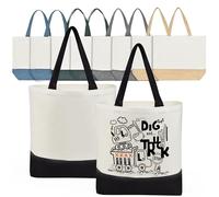 Sublimation Tote Bags Blanks Bulk, Polyester Tote bag for Sublimation, Reusable Widened Washable Canvas Bags for DIY Craft, Colorful - 10, 4.9 x 18.5 x 13.7 inches