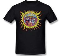 Sublime 40 Oz to Freedom Sun Logo Mens Basic Cotton Short Sleeve Graphic Novelty T-Shirt Fashion Tee Tops Black XL