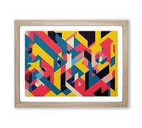 Sublime Abstract Art Framed Print | A4 Oak Framed Wall Art | Ready to Hang | Abstract Fantasy Picture | Living Room Bedroom Lounge Office