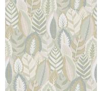 Sublime Arty Leaves Sage Wallpaper | Paste the Wall Application | Green Leaves | 10M Roll