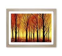 Sublime Autumn Forest H1022 Framed Print for Living Room Bedroom Home Office Décor, Wall Art Picture Ready to Hang, Oak A2 Frame (64 x 46 cm)