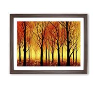 Sublime Autumn Forest H1022 Framed Print for Living Room Bedroom Home Office Décor, Wall Art Picture Ready to Hang, Walnut A2 Frame (64 x 46 cm)