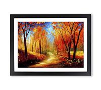 Sublime Autumn Forest Vol.3 Abstract H1022 Framed Print for Living Room Bedroom Home Office Décor, Wall Art Picture Ready to Hang, Black A3 Frame (46 x 34 cm)