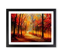 Sublime Autumn Forest Vol.4 Abstract H1022 Framed Print for Living Room Bedroom Home Office Décor, Wall Art Picture Ready to Hang, Black A3 Frame (46 x 34 cm)