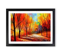 Sublime Autumn Forest Vol.6 Abstract H1022 Framed Print for Living Room Bedroom Home Office Décor, Wall Art Picture Ready to Hang, Black A3 Frame (46 x 34 cm)