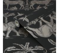 Sublime Elephants Pale Gold Smooth Wallpaper Sample