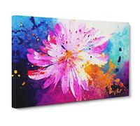 Sublime Flower Splash Canvas Print | Gallery Wrapped 30mm Frame Wall Art | 30x20 inches | Ready to Hang | Abstract Floral Picture | Living Room Bedroom Lounge Office