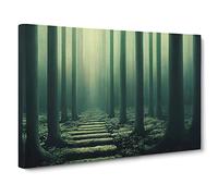 Sublime Forest Canvas Wall Art Print Ready to Hang, Framed Picture for Living Room Bedroom Home Office Décor, 30x20 Inch (76x50 cm)