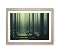 Sublime Forest H1022 Framed Print for Living Room Bedroom Home Office Décor, Wall Art Picture Ready to Hang, Oak A4 Frame (34 x 25 cm)