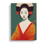 Sublime Geisha Canvas Print | Gallery Wrapped 30mm Frame Wall Art | 30x20 inches | Ready to Hang | Modern Picture | Living Room Bedroom Lounge Office
