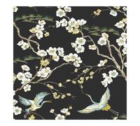 Sublime Japan Floral Wallpaper | Black Fauna Tropical