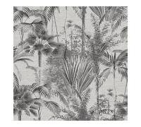 Sublime Jungle Texture Floral Mono Black/White Wallpaper in White | Size: 10000mm x 520mm Sublime White 10000mm x 520mm