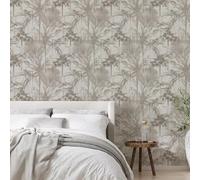 SUBLIME JUNGLE TEXTURE NEUTRAL WALLPAPER, Brown