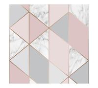 Sublime Marble Blush Geometric Wallpaper