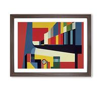 Sublime Modern Abstract Art H1022 Framed Print for Living Room Bedroom Home Office Décor, Wall Art Picture Ready to Hang, Walnut A2 Frame (64 x 46 cm)