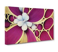 Sublime Modern Flower Art Canvas Print | Gallery Wrapped 30mm Frame Wall Art | 30x20 inches | Ready to Hang | Modern Floral Picture | Living Room Bedroom Lounge Office