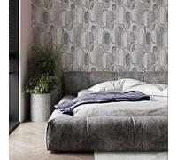 Sublime Oval Shapes Geometric Wallpaper Gold