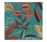 Sublime Paradise Art Floral Blue Wallpaper | Paste the Wall Application | White Floral | 10M Roll