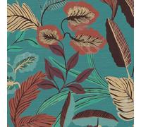 Sublime Paradise Art Floral Blue Wallpaper | Paste The Wall Application | White Floral | 10M Roll
