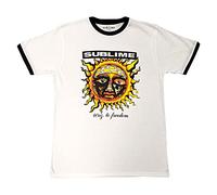 Sublime Ringer T Shirt 40 oz to Freedom Band Logo Official Unisex White, White, L