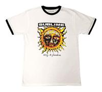 Sublime Ringer T Shirt 40oz to Freedom Band Logo Official Unisex White XL