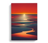 Sublime Sunset View Canvas Print | Gallery Wrapped 30mm Frame Wall Art | 30x20 inches | Ready to Hang | Modern Landscape Picture | Living Room Bedroom Lounge Office