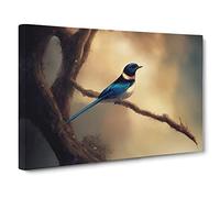 Sublime Swallow Bird Canvas Print | Gallery Wrapped 30mm Frame Wall Art | 30x20 inches | Ready to Hang | Contemporary Animals Picture | Living Room Bedroom Lounge Office