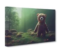 Sublime Teddy Bear Canvas Print | Gallery Wrapped 30mm Frame Wall Art | 30x20 inches | Ready to Hang | Contemporary Animals Picture | Living Room Bedroom Lounge Office