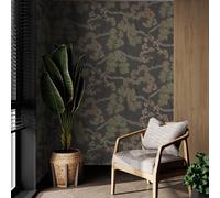 Sublime Tree Floral Charcoal Wallpaper | Paste The Wall Application | White Floral | 10M Roll