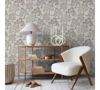 Sublime Tree Floral Natural/gold Wallpaper In White White